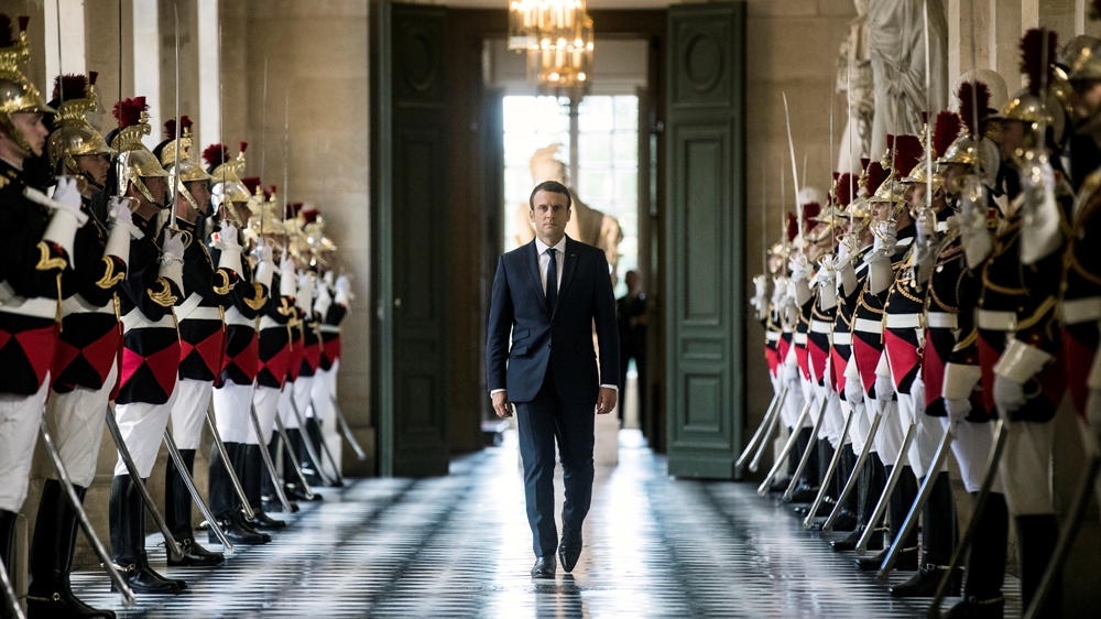 Critics who fear Macron is trying to amass too much power organised protests over Monday's event at Versailles Palace [Reuters]