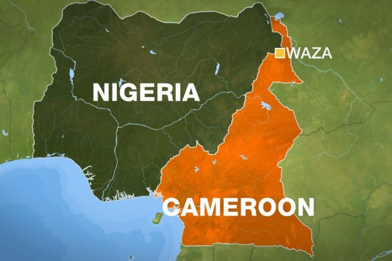Waza, Cameroon map