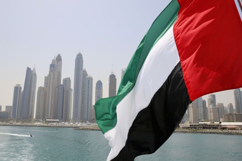 UAE Flag Dubai Marina