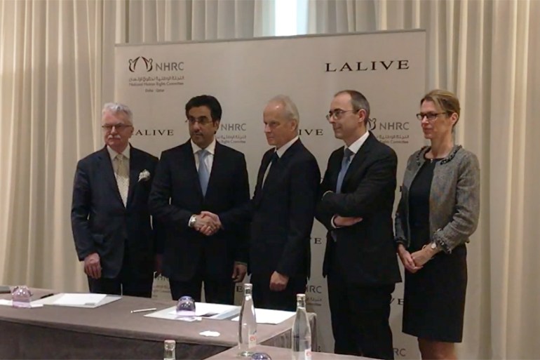 Ali Al marri and lawyers from Lalive meet in Geneva