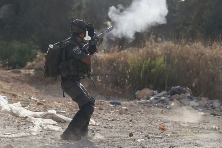 Israeli forces shot tear gas