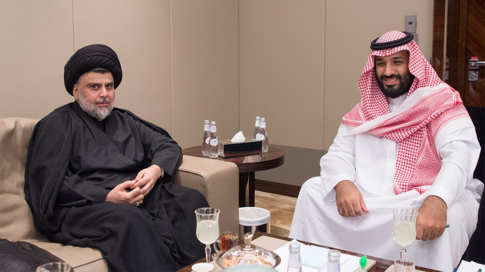 Saudi Crown Prince Mohammed bin Salman, right, met Sadr in Jeddah on July 30 [File: Reuters]