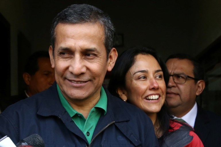 Pery ex-president Ollanto Humala and wife