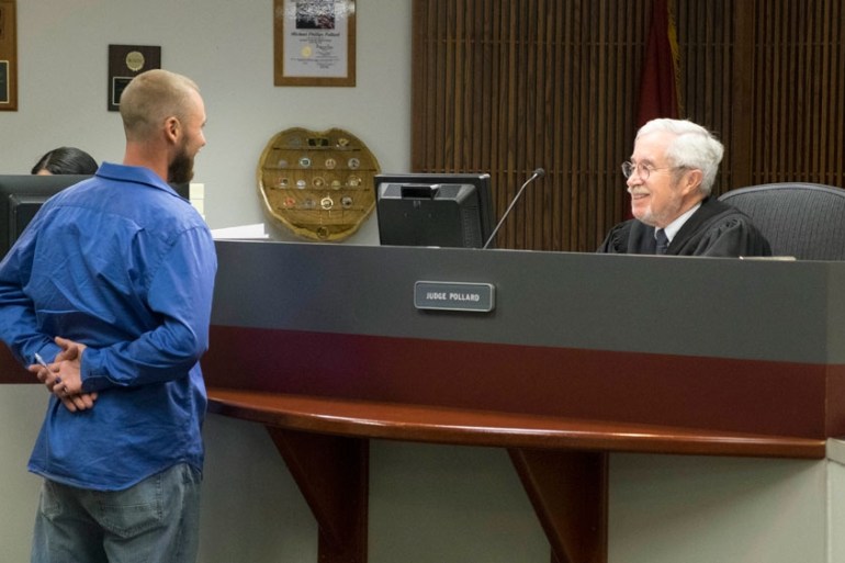 Josh and Pollard in Veteran court in Tucson, Arizona, the US