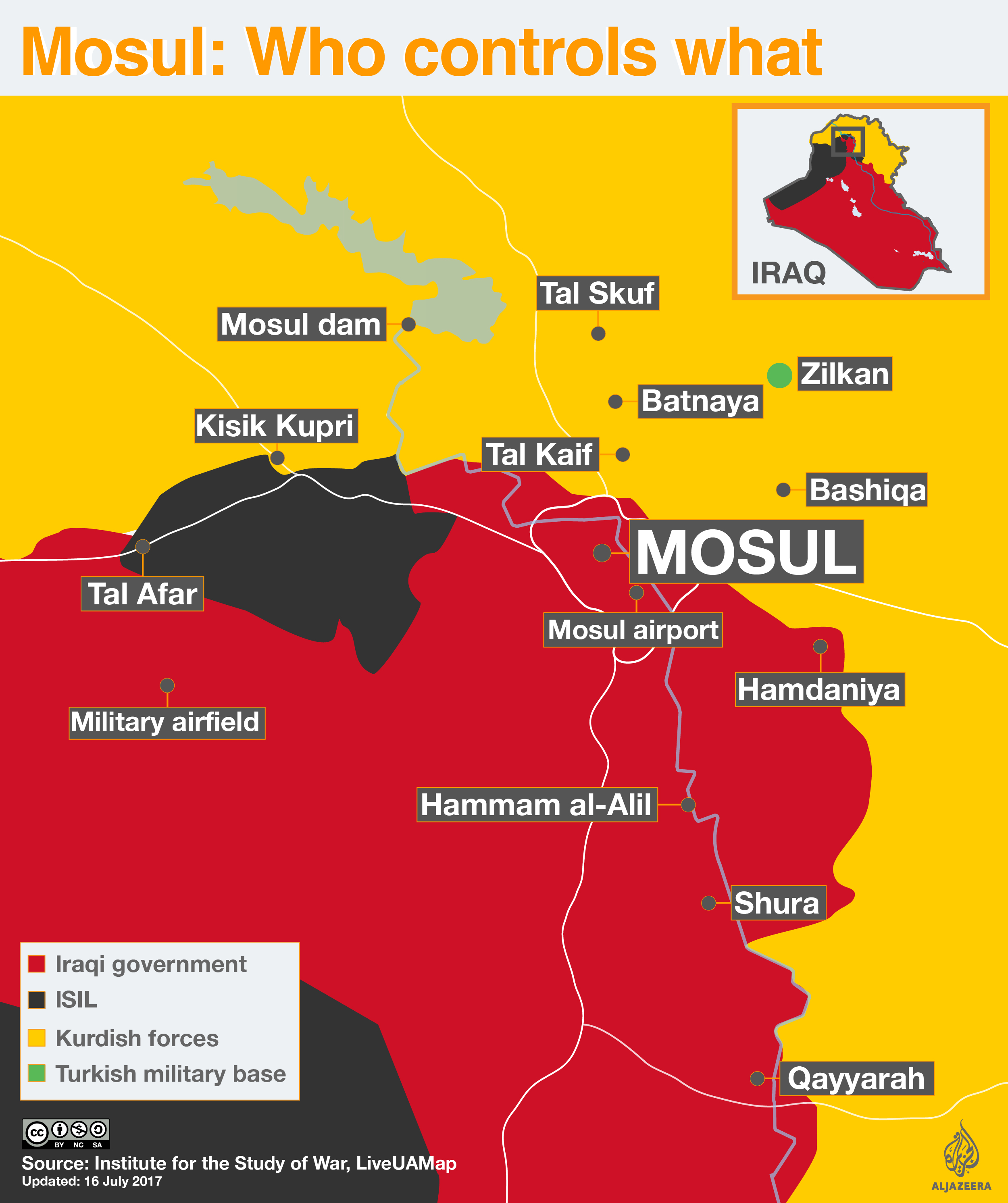 Mosul map overview July 16