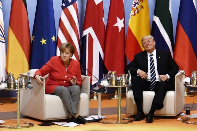 Trump Merkel G20