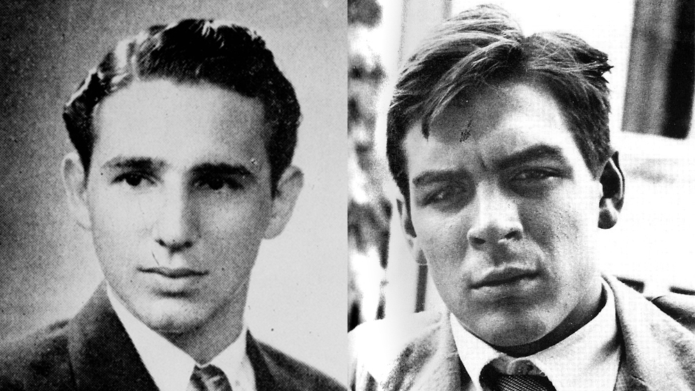 Fidel Castro in his 1945 high school yearbook, left, and a 22-year-old Ernesto Guevara in 1951 while in Argentina [Diario de la Marina/Associated Press; public domain] 