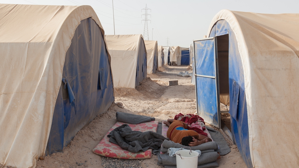 The lack of clean water, food and medical services have made living conditions in the camp even harder [Sebastian Castelier/Al Jazeera]
