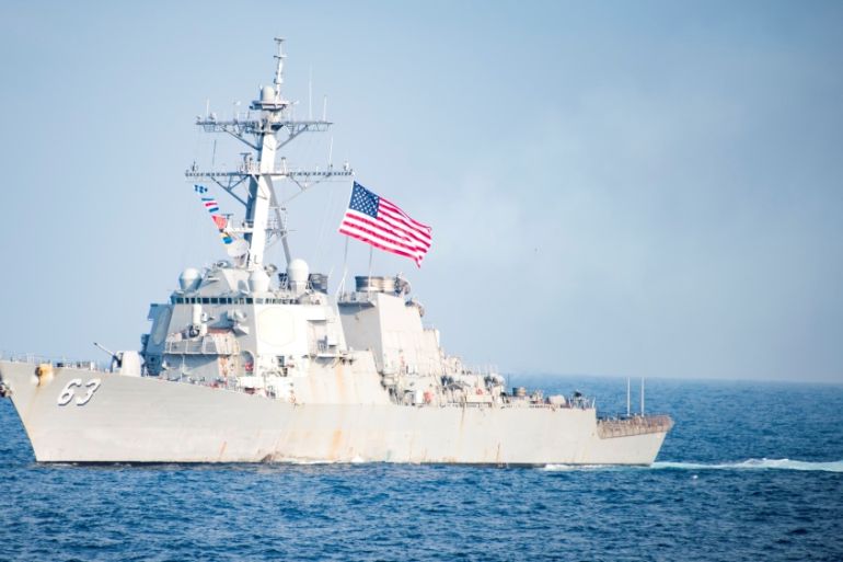 FILE PHOTO: US Navy destroyer USS Stethem transits waters east of the Korean peninsula