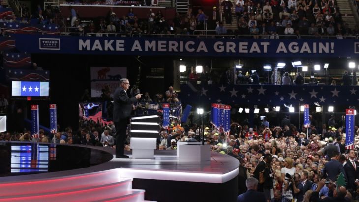Maricopa County Sheriff Joe Arpaio speaks at the Republican National Convention in Cleveland