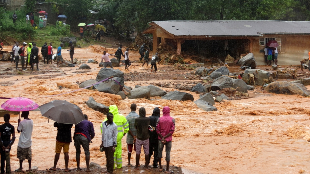 Many of the victims were sleeping when the mudslides struck before dawn on Monday [Saidu Bah/AFP] 