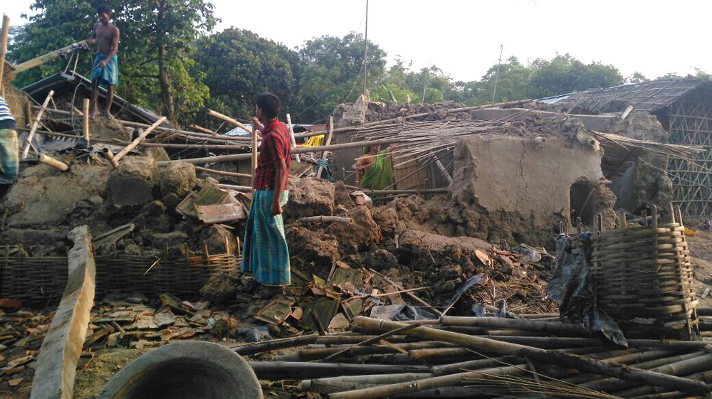 Kamarmoni village, 5km from Kishangunj district headquarters, witnessed widespread destruction [Photo courtesy Tanveer Alam]