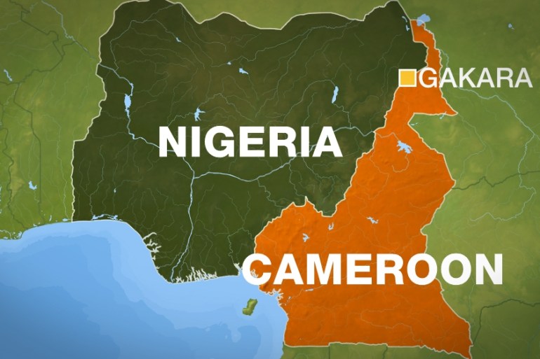 Nigeria, Cameroon map