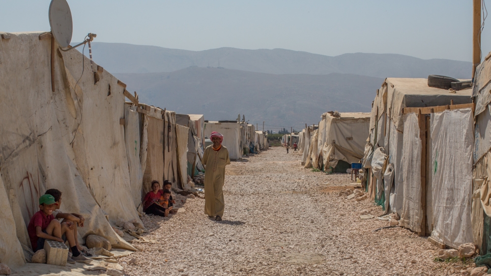 The camp in Dalhamiyeh is among hundreds of informal clusters of Syrian refugee tents in the Bekaa Valley [Dylan Collins/Al Jazeera]