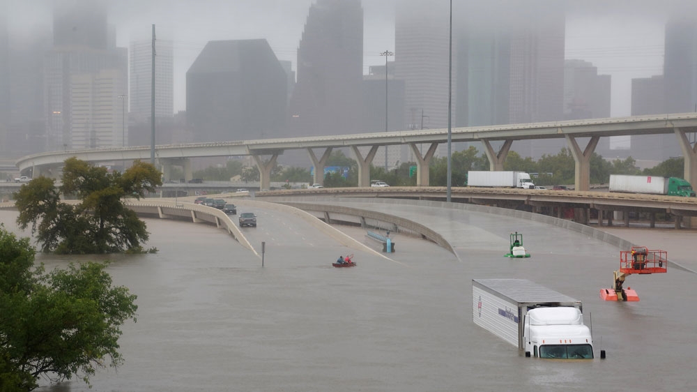 Some parts of the city of Houston, the fourth biggest US city, was fully submerged in the flooding that followed the storm [Reuters]