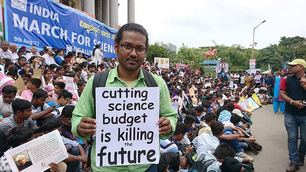 At least 1,500 people rallied at the march in Bangalore [Courtesy of Souvik Mandal] 