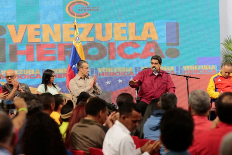 Venezuela''s President Nicolas Maduro speaks during a meeting with members of the Constituent Assembly in Caracas
