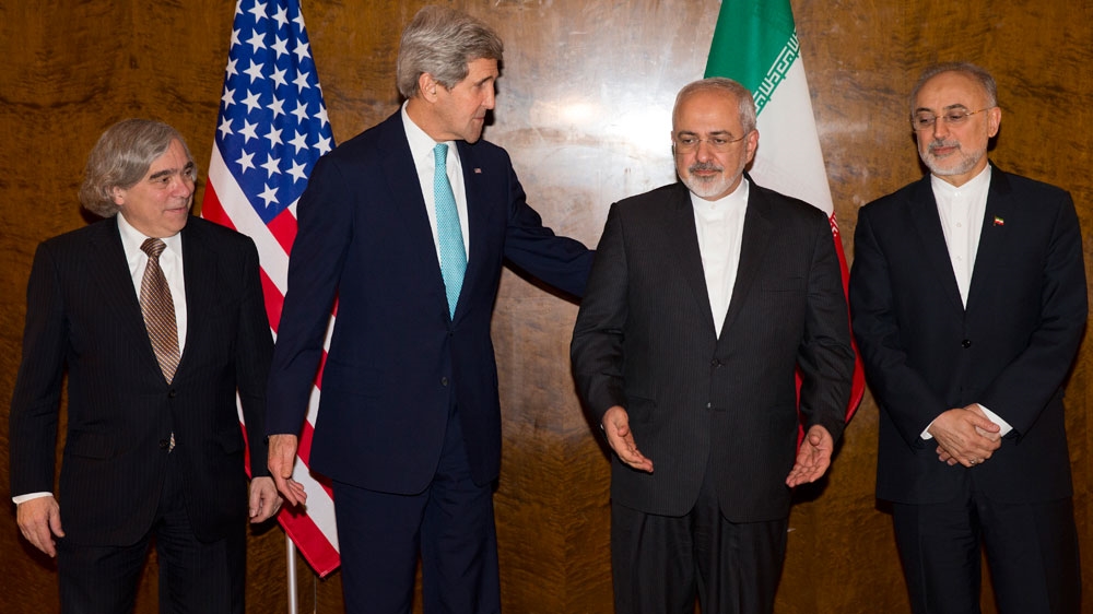 Salehi (right) was part of the Iranian delegation that negotiated the historic nuclear deal with the US and other world powers in 2015 [AP File]