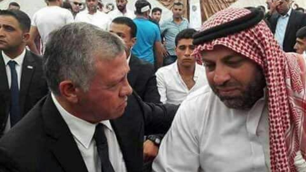 King Abdullah visited Zakariya al-Jawawdeh after the shooting in Amman [Courtesy of Jawawdweh family]