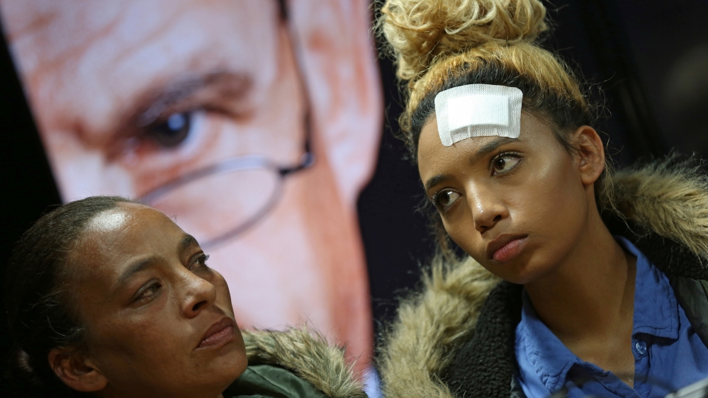 Gabriella Engels (R) and her mother Debbie Engels (L) say they want justice, not money [Siphiwe Sibeko/Reuters]