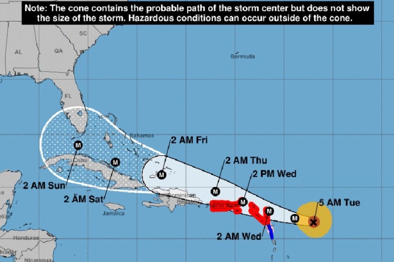 Increasing threat as Hurricane Irma intensifies