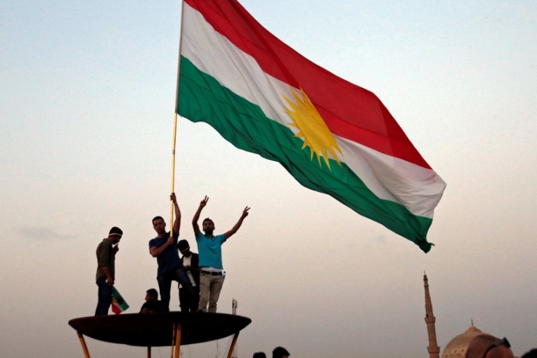 Kurds celebrate to show their support for the upcoming September 25th independence referendum
