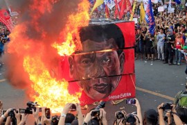 Romeo Ranoco - Duterte protests Reuters