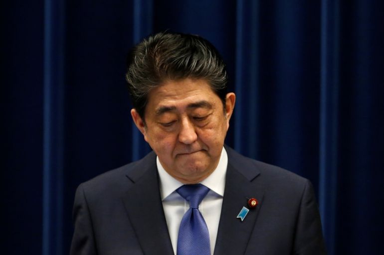 Japan''s Prime Minister Shinzo Abe attends a news conference to announce snap election at his official residence in Tokyo