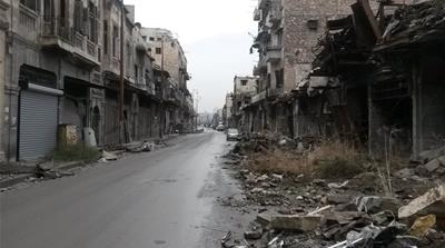Sabaa Bahrat district in Aleppo was once filled with stores that sold art supplies [Natay Abdullah/Al Jazeera]