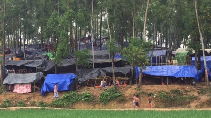 Makeshift Rohingya shelters in Kutapalong, Cox''s Bazar, Bangladesh