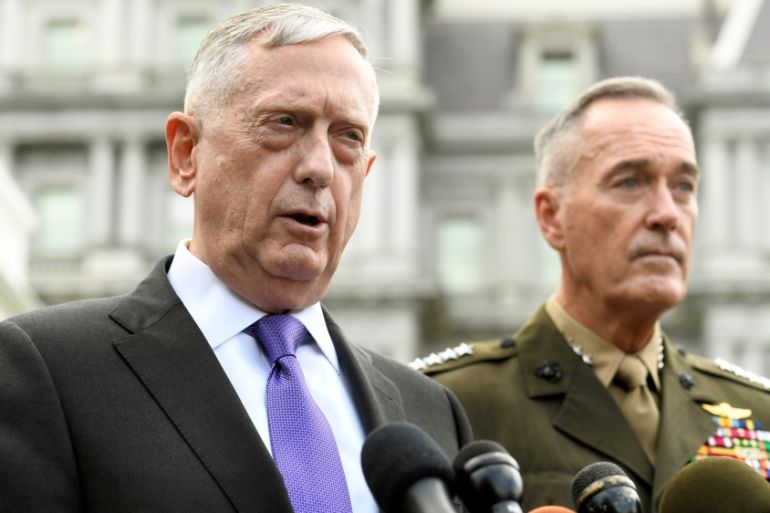 Secretary of Defense Mattis and General Dunford issue statement on North Korea in Washington