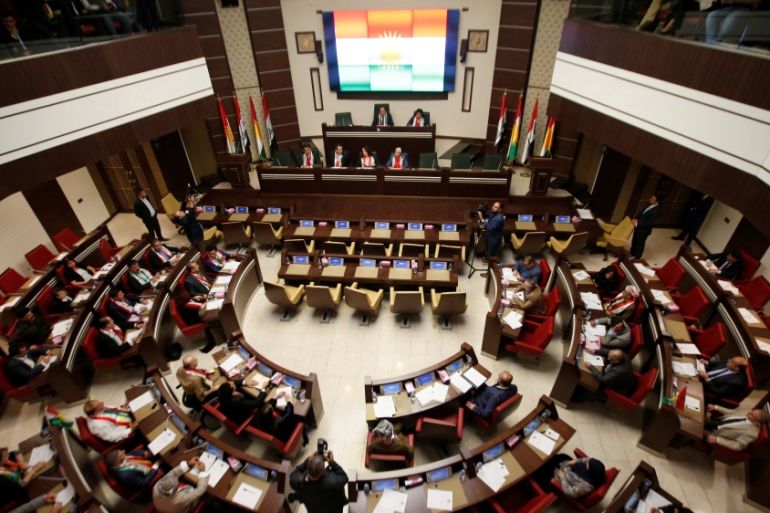 General view of the Kurdistan Parliament meeting in Erbil