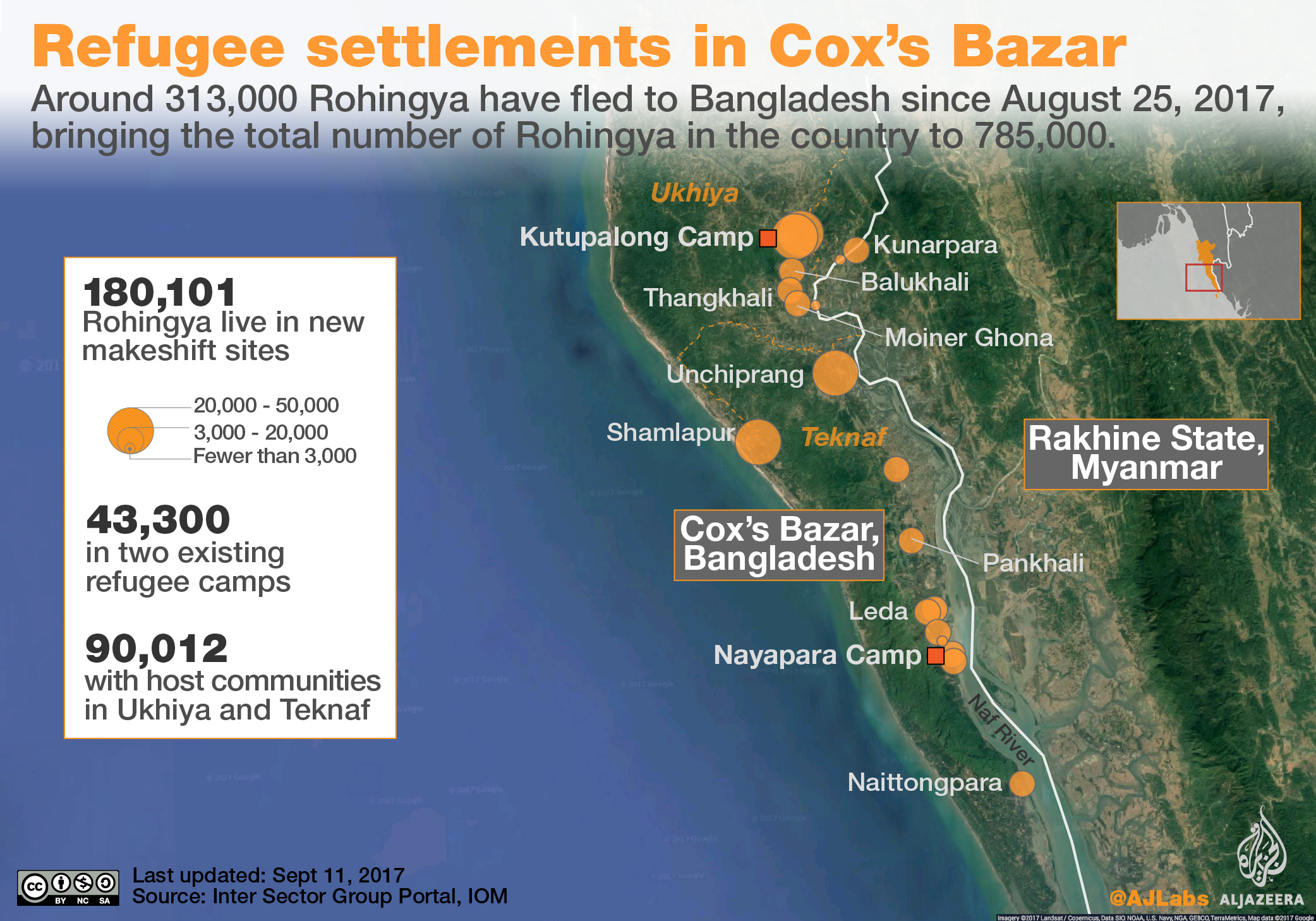 INTERACTIVE: Refugee settlements near Cox's Bazar Bangladesh and more maps [Al Jazeera]