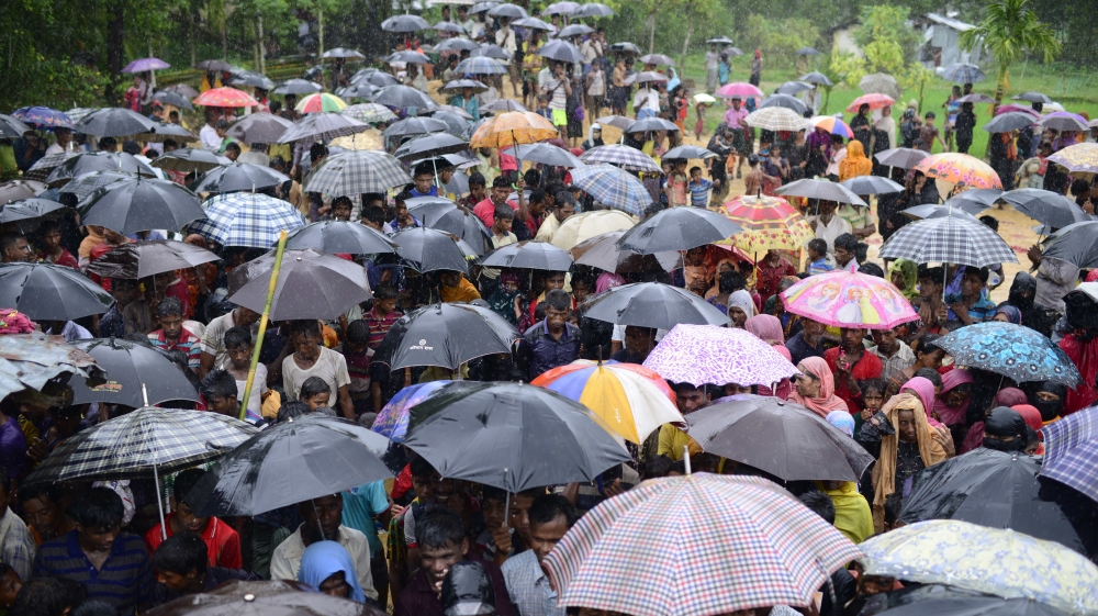 Torrential rain has added to the misery of the persecuted Rohingya [Mahmud Hossain Opu/Al Jazeera] 