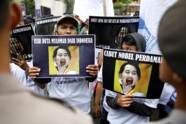 Suu Kyi protest Indonesia