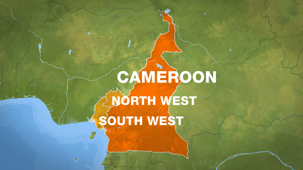 cameroon map anglophone areas