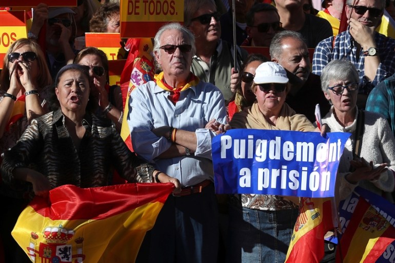 Catalan crisis - pro-unity rally