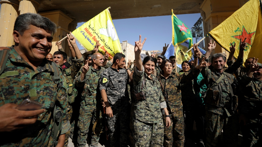Fighters of Syrian Democratic Forces in Raqqa [Rodi Said/Reuters]