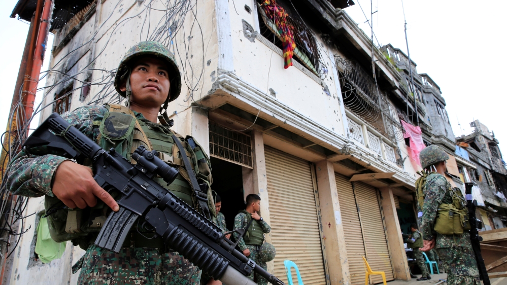 An estimated 1,000 people were killed during the Marawi siege, including 100 government troops [Reuters]