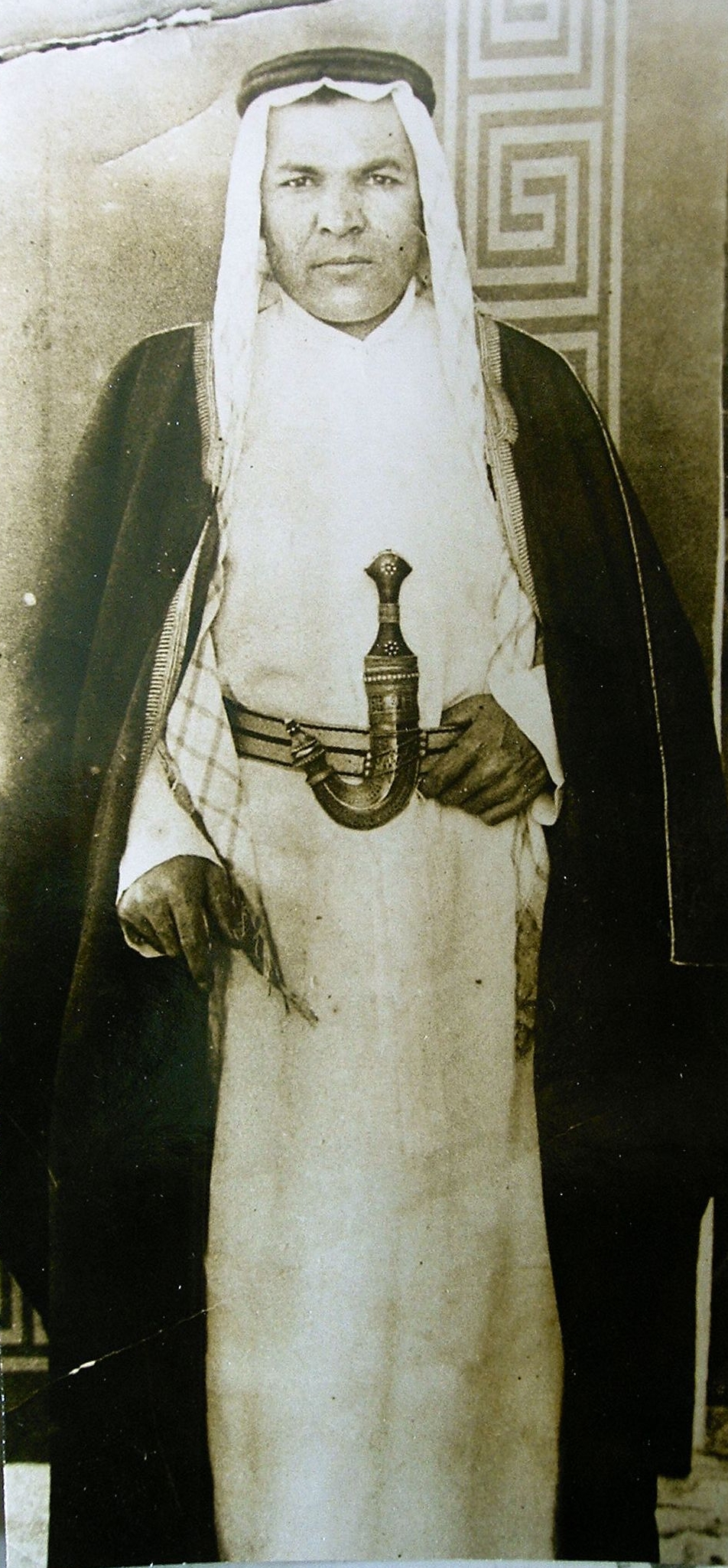 Karim Hakimov in traditional Arab dress [Wikipedia]