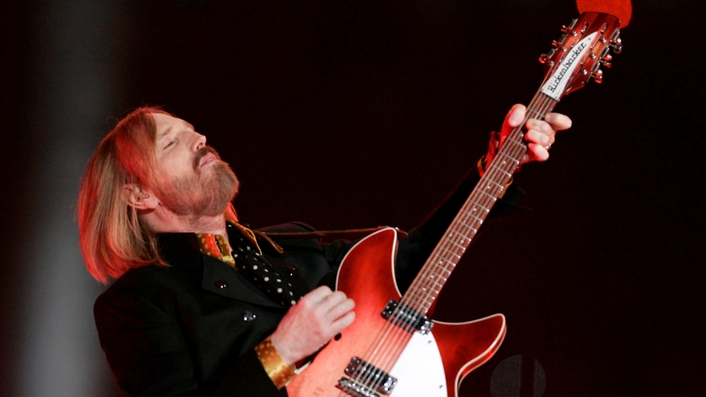 Petty performing with his band, The Heartbreakers, during halftime of the NFL's Super Bowl in 2008 [File: Jeff Haynes/Reuters]