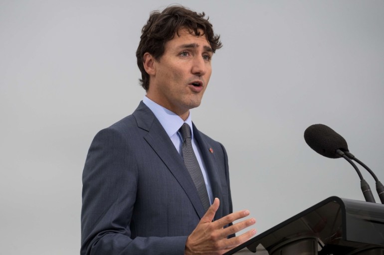 Prime Minister Of Canada Justin Trudeau Holds Media Availability At Canadian Embassy In Washington, D.C.