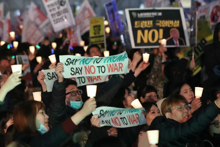 South Korea Trump protest