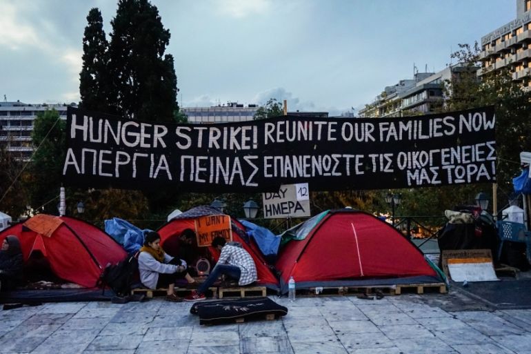 Syrians hunger strike Athens
