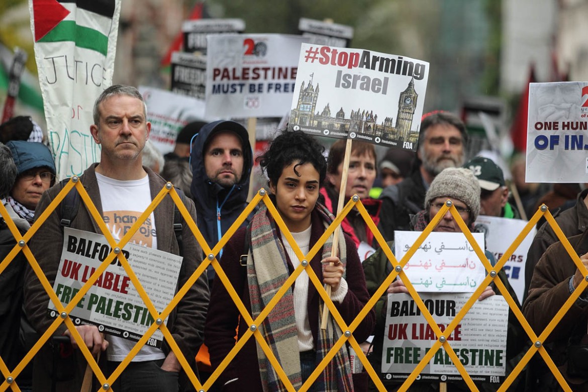 Palestinian activists mark 100 years of the Balfour Declaration in London