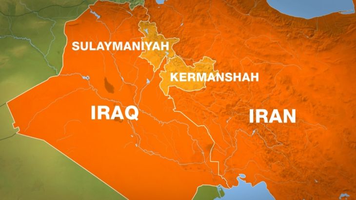 Iran - Iraq map