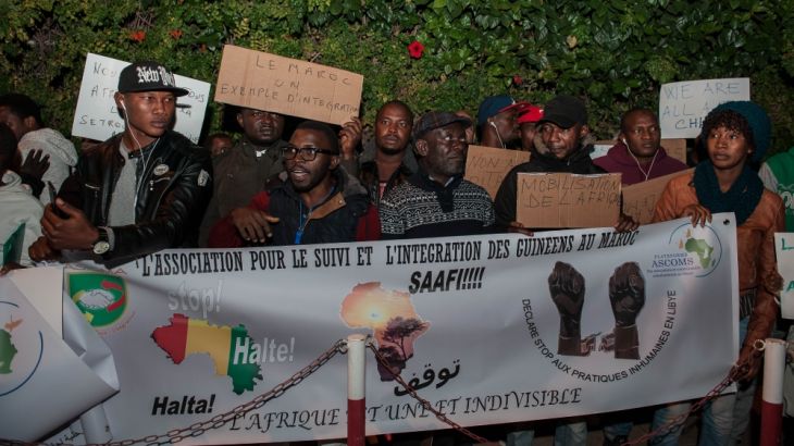 Protest in Rabat in support of Moroccan immigrants