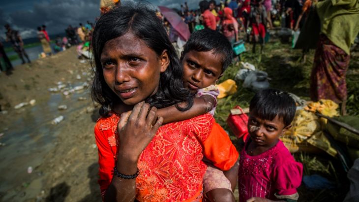 Rohingya people fled from oppression in Myanmar