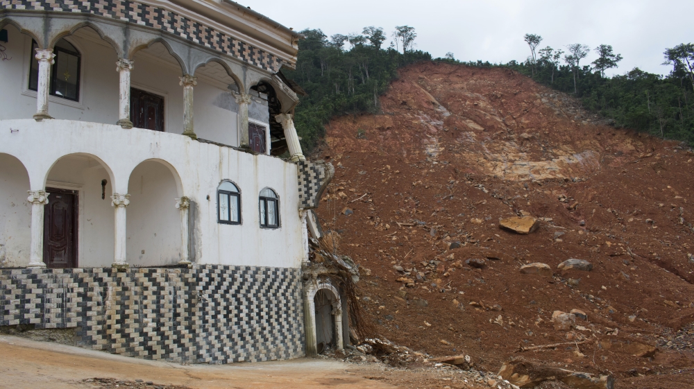 The worst damage took place in the mountain town of Regent, on the outskirts of Freetown [Lilah Gaafar/Al Jazeera]