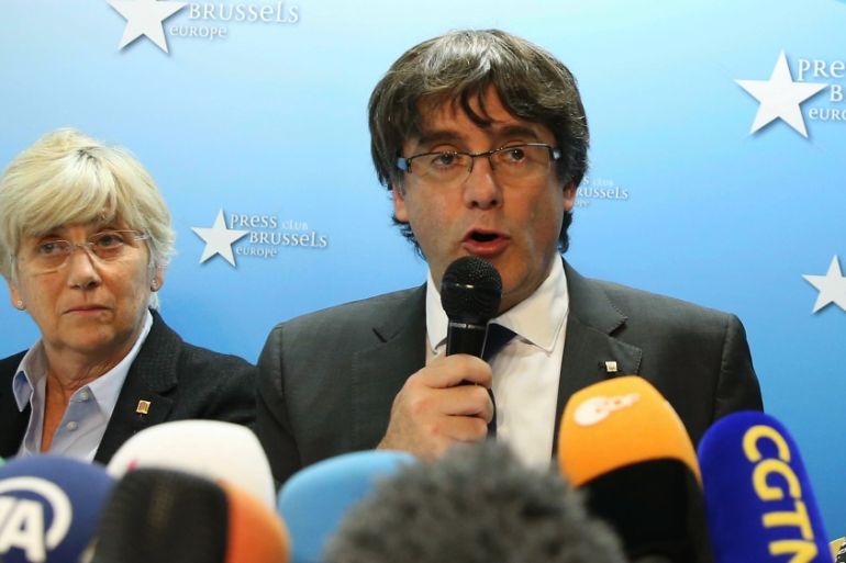 Carles Puigdemont''s press conference in Brussels